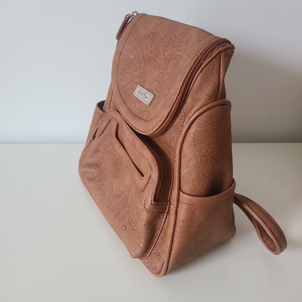 Multi Sac Brown Backpack Convertible Crossbody 11… - image 3